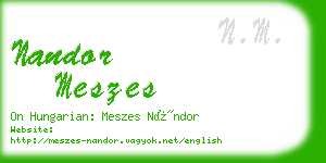 nandor meszes business card